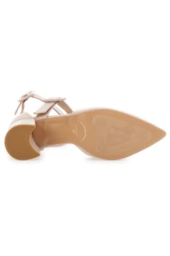 Décolleté da donna beige con cinturini incrociati 8012-FRANCESCA GRITTI Best