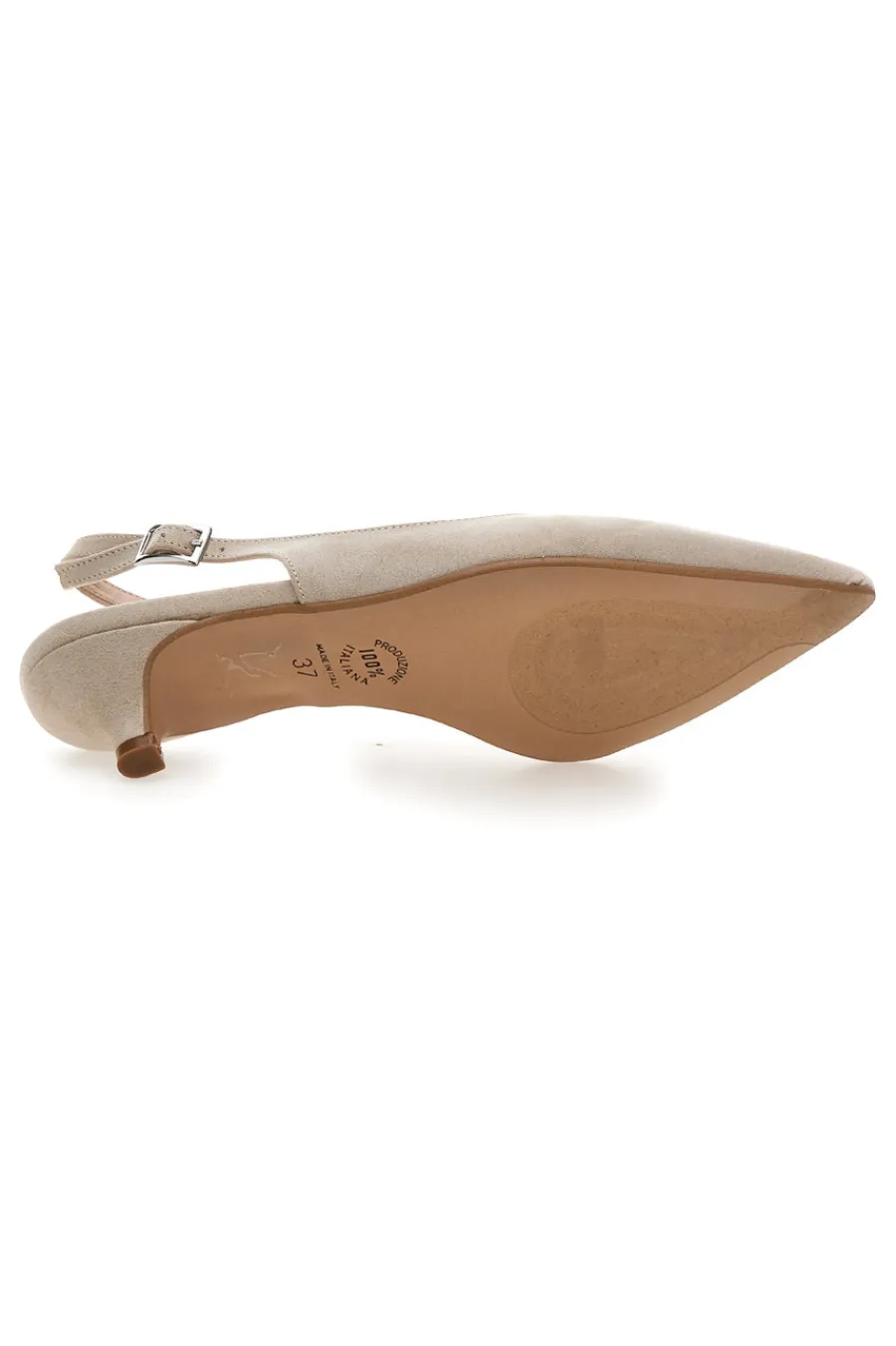 Décolleté da donna beige con cinturino slingback 3123-PITTARELLO GLAM