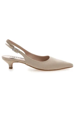 Décolleté da donna beige con cinturino slingback 3123-PITTARELLO GLAM