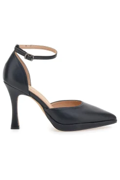 Décolleté da donna nere con cinturino e tacco alto B1929Q12-MON DIEU Outlet