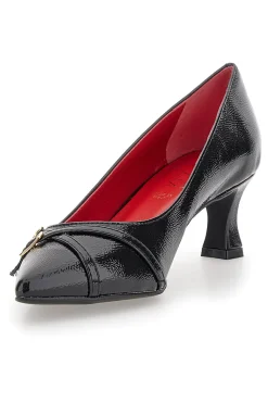 Décolleté in vernice Nera Con tacco a rocchetto 3703-PITTARELLO GLAM Hot