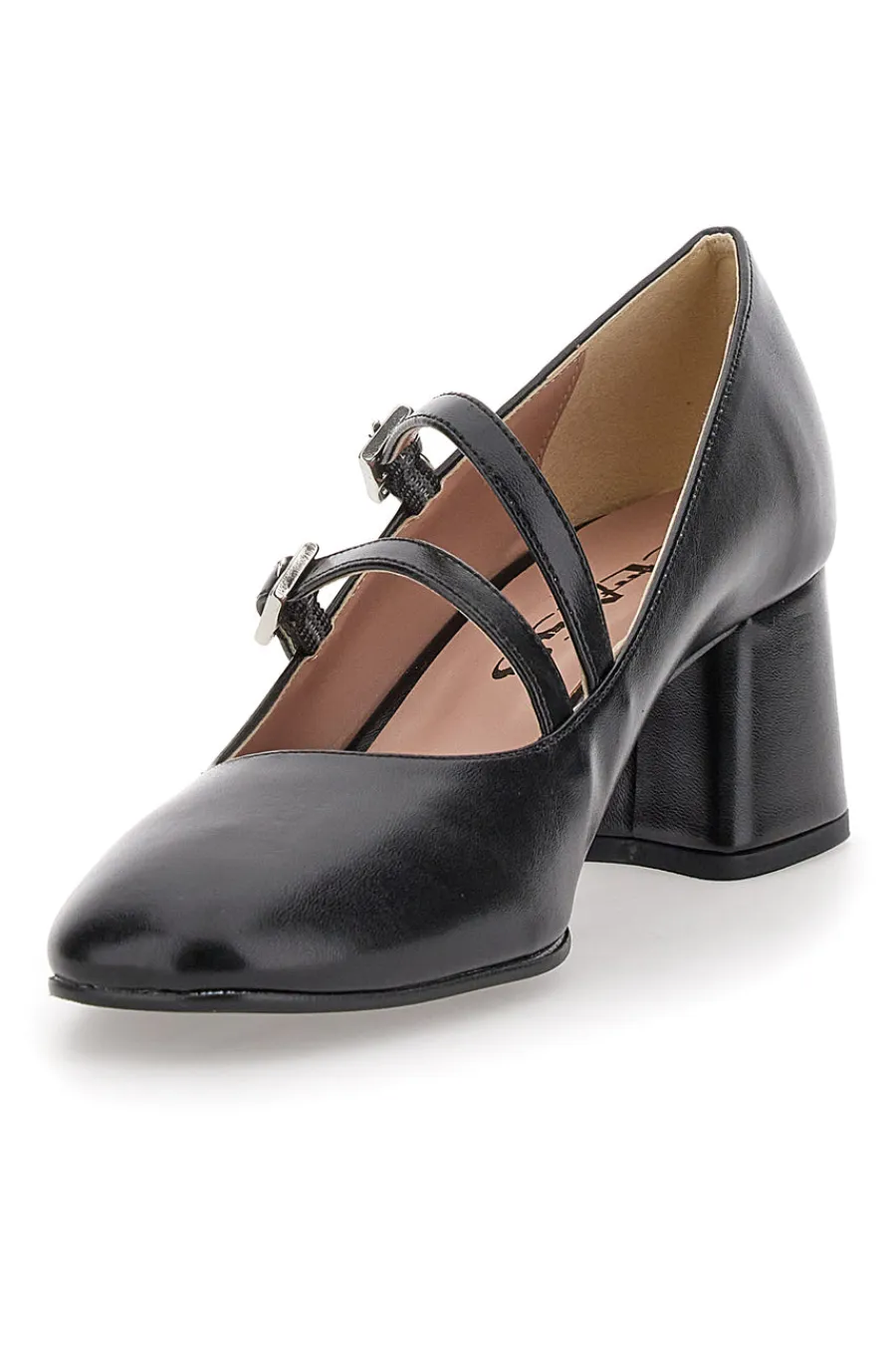 Décolleté Mary Jane nere con doppio cinturino Made in Italy 716-PITTARELLO CLASS Best