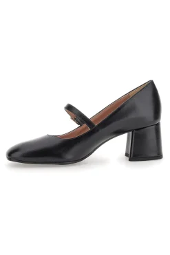 Décolleté Mary Jane Nere Tacco 5 cm Made In Italy 710-PITTARELLO CLASS New