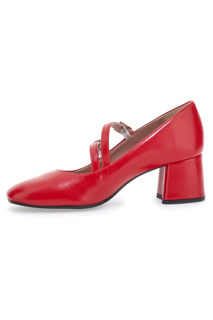 Décolleté Mary Jane rosse con doppio cinturino Made in Italy 716-PITTARELLO CLASS Online