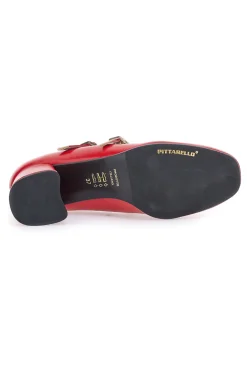 Décolleté Mary Jane rosse con doppio cinturino Made in Italy 716-PITTARELLO CLASS Online