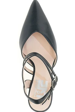 Décolleté Nere con Cinturini e Tacco a Rocchetto 251-PITTARELLO LOVE New