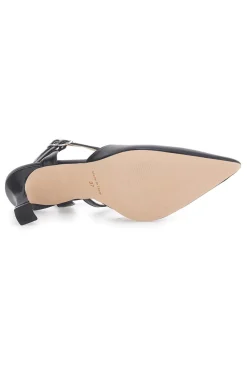 Décolleté Nere con Cinturini e Tacco a Rocchetto 251-PITTARELLO LOVE New
