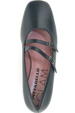 Décolleté nere con cinturini e tacco basso 6685-PITTARELLO GLAM Sale