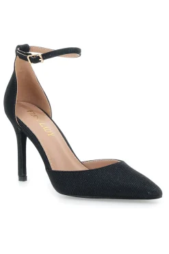 Décolleté Nere con Cinturino alla Caviglia P582-FIRST LADY Clearance