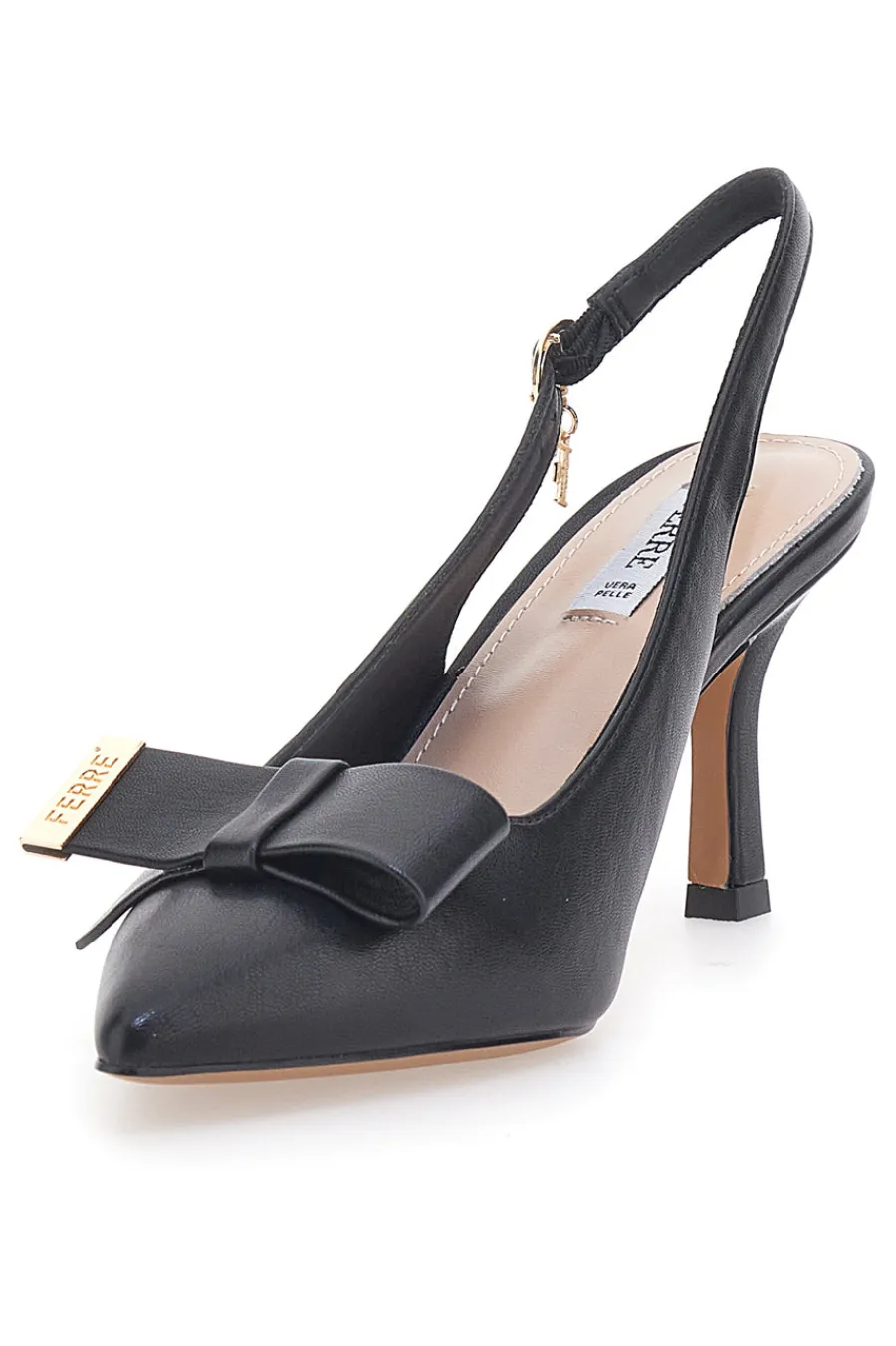 Décolleté Nere Con Cinturino e Tacco F030-FERRE' Clearance