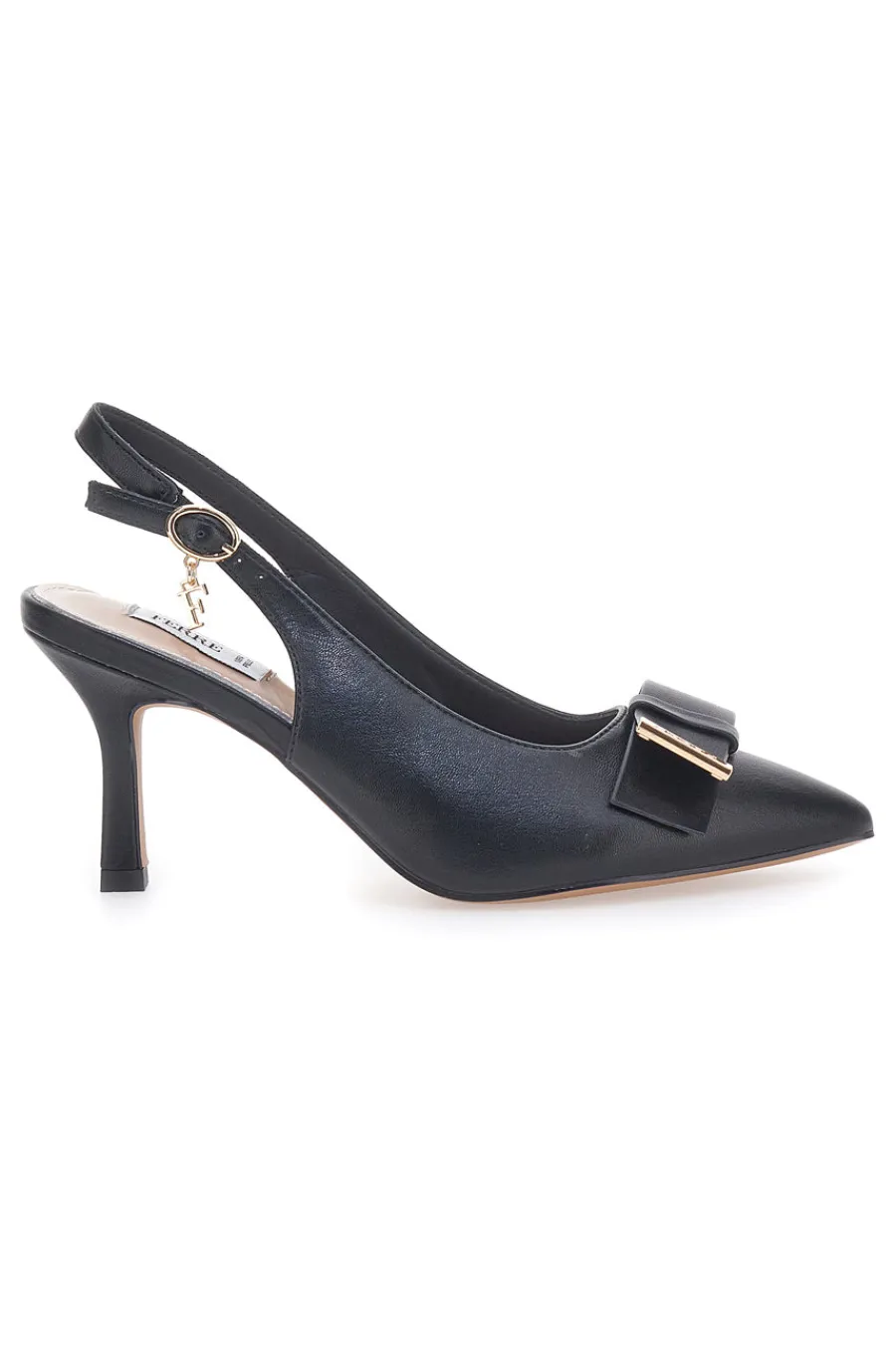 Décolleté Nere Con Cinturino e Tacco F030-FERRE' Clearance