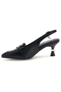 Décolleté nere con cinturino slingback e morsetto decorativo 51101C1563-MARIELLA BURANI Outlet