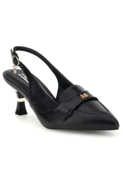 Décolleté nere con cinturino slingback e morsetto decorativo 51101C1563-MARIELLA BURANI Outlet