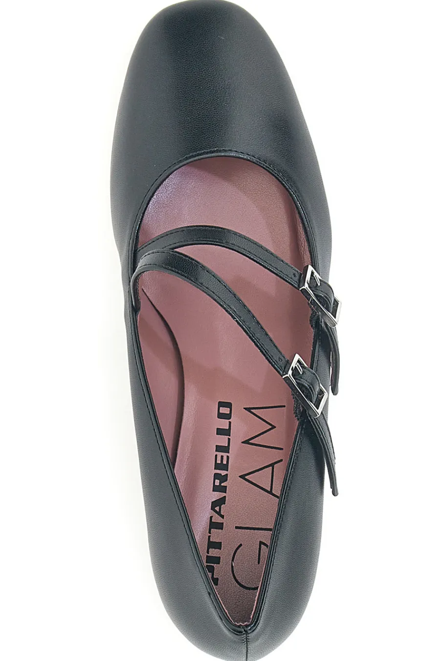 Décolleté nere con doppio cinturino e tacco largo 6716-PITTARELLO GLAM Online