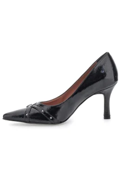Décolleté nere con punta affusolata, fibbie e borchie 3843-PITTARELLO GLAM Discount