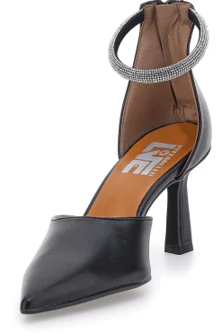 Décolleté nere con tacco a spillo e cinturino gioiello 63512-PITTARELLO LOVE Outlet