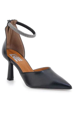 Décolleté nere con tacco a spillo e cinturino gioiello 63512-PITTARELLO LOVE Outlet