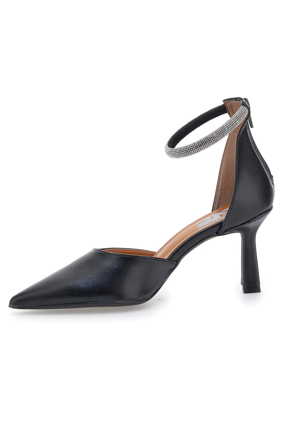 Décolleté nere con tacco a spillo e cinturino gioiello 63512-PITTARELLO LOVE Outlet