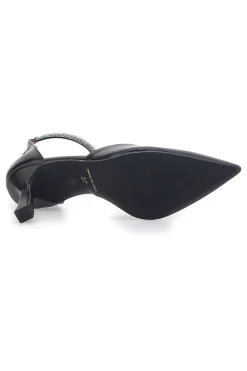 Décolleté nere con tacco a spillo e cinturino gioiello 63512-PITTARELLO LOVE Outlet