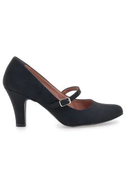 Décolleté nere effetto scamosciato con cinturino 3724-PITTARELLO CLASS Clearance