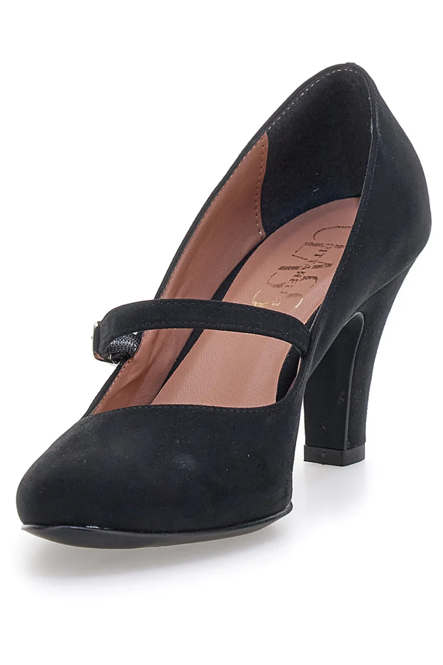 Décolleté nere effetto scamosciato con cinturino 3724-PITTARELLO CLASS Clearance
