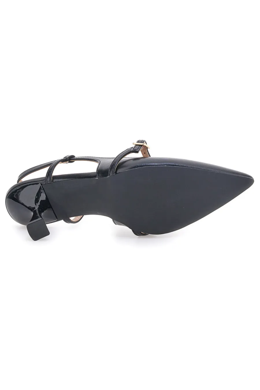 Décolleté nere slingback con cinturino P652-FIRST LADY Online