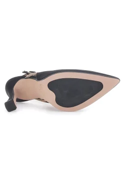 Décolleté Nere Slingback con Strass 100-PITTARELLO Discount
