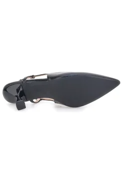 Décolleté nere slingback con tacco P653-FIRST LADY Hot