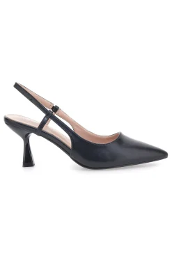 Décolleté nere slingback con tacco P653-FIRST LADY Hot