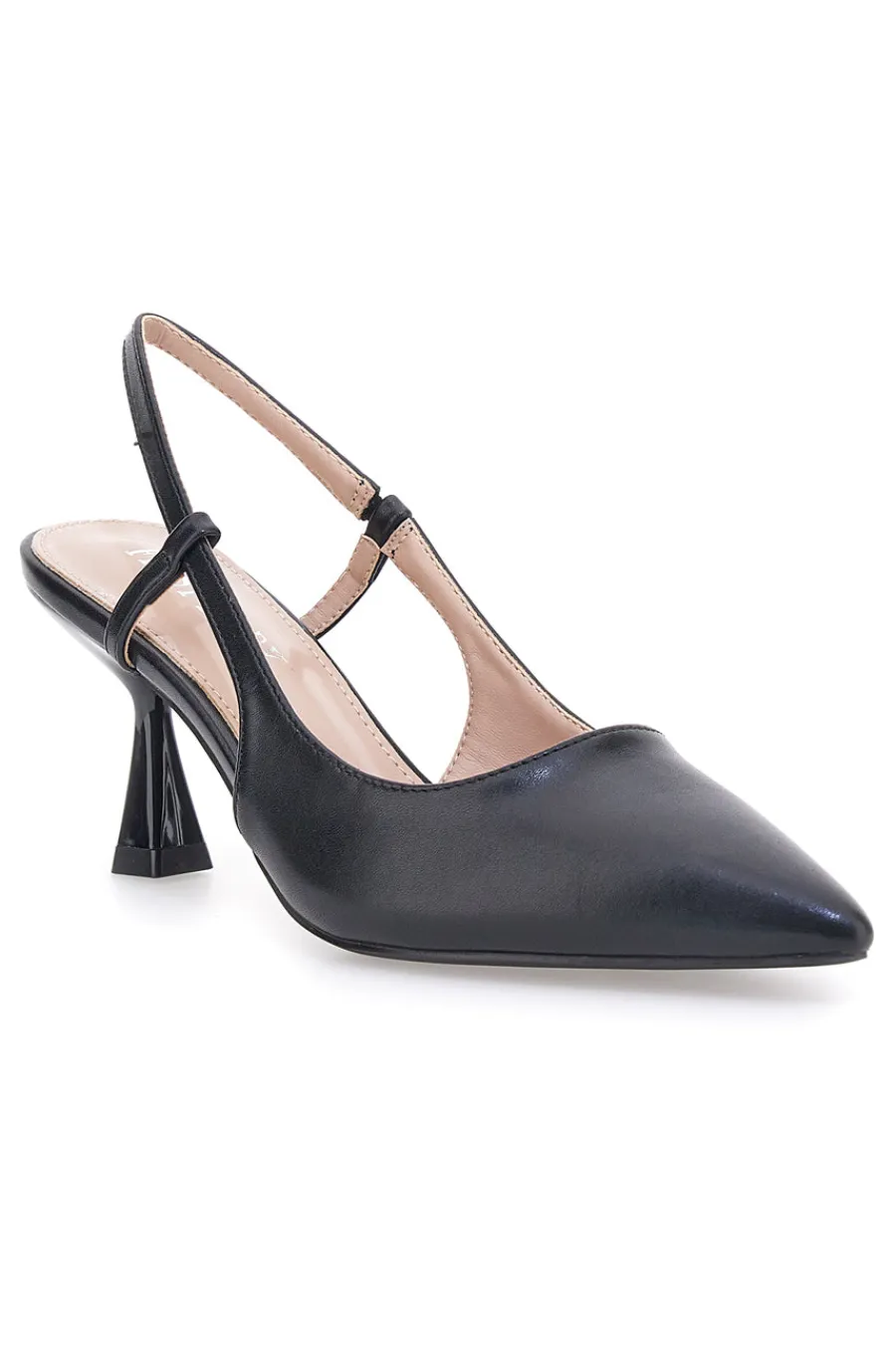 Décolleté nere slingback con tacco P653-FIRST LADY Hot