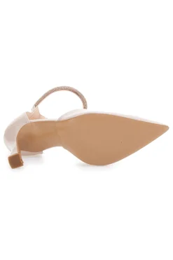 Décolleté Nude a Punta con Cinturino con Glitter 709-PITTARELLO LOVE Discount