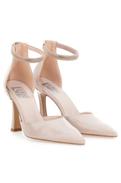 Décolleté Nude a Punta con Cinturino con Glitter 709-PITTARELLO LOVE Discount