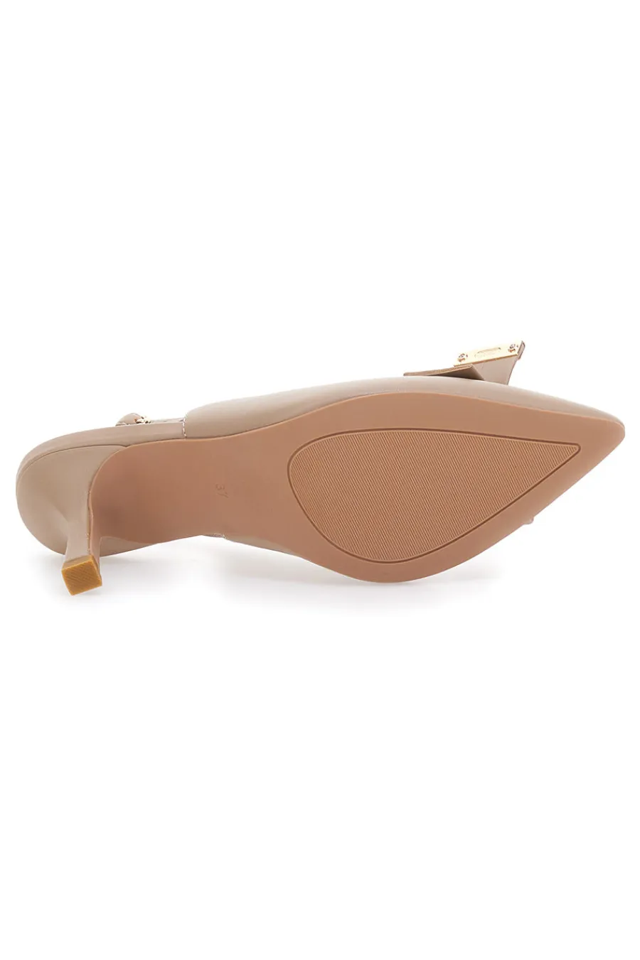 Décolleté Nude Con Cinturino e Tacco F030-FERRE' Discount