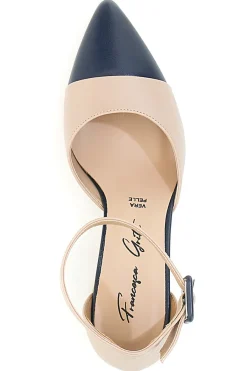 Décolleté nude e blu con cinturino 113-FRANCESCA GRITTI Outlet