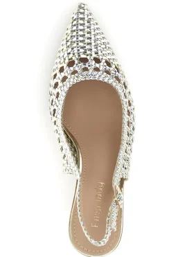 Décolleté e argento con strass e cinturino P660-FIRST LADY Hot