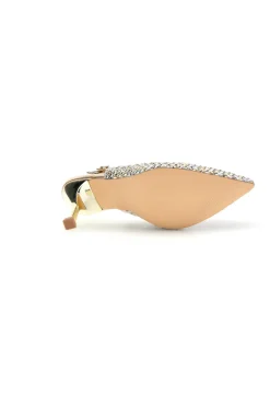 Décolleté e argento con strass e cinturino P660-FIRST LADY Hot
