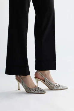 Décolleté e argento con strass e cinturino P660-FIRST LADY Hot