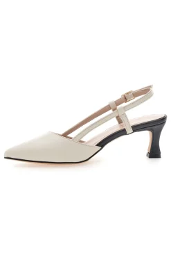 Décolleté Panna e Nero Tacco Medio 3358-PITTARELLO GLAM Best