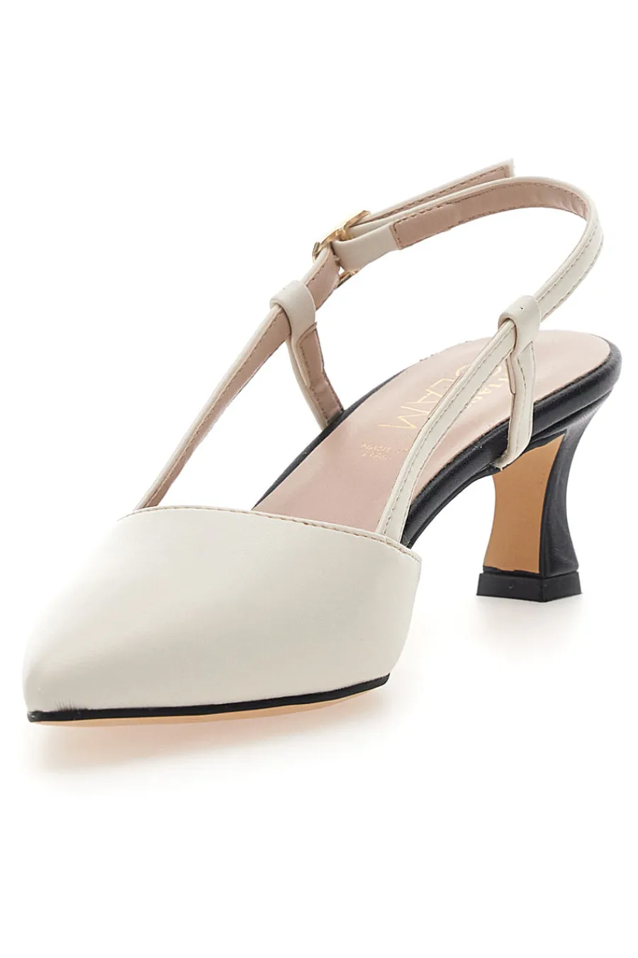 Décolleté Panna e Nero Tacco Medio 3358-PITTARELLO GLAM Best