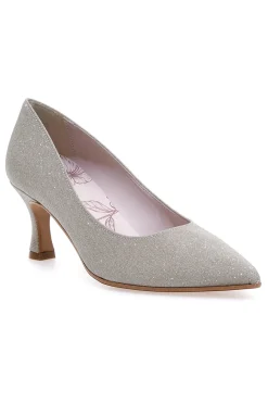 Décolleté platino glitter con tacco basso 5360-PITTARELLO ROMANTIC Best