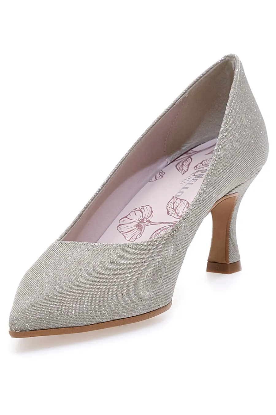 Décolleté platino glitter con tacco basso 5360-PITTARELLO ROMANTIC Best