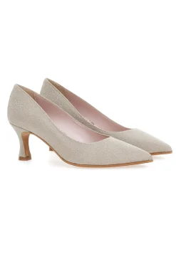 Décolleté platino glitter con tacco basso 5360-PITTARELLO ROMANTIC Best
