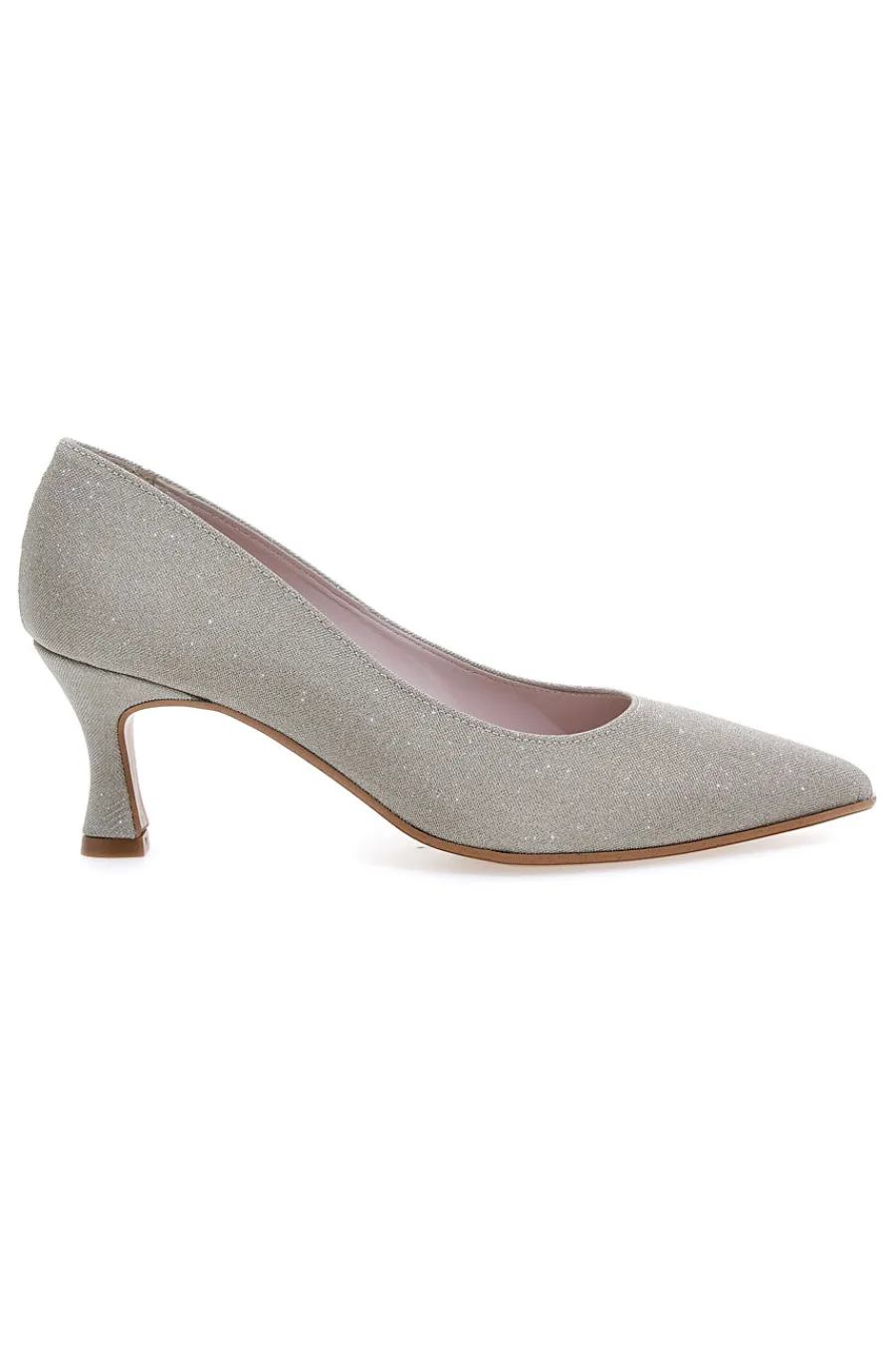 Décolleté platino glitter con tacco basso 5360-PITTARELLO ROMANTIC Best