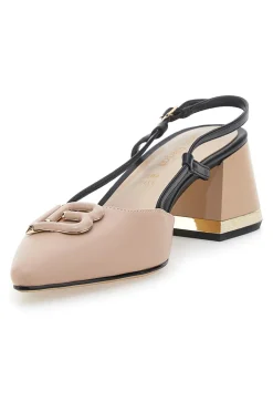 Décolleté Rosa e Nere Con Cinturino Slingback 8604-LAURA BIAGIOTTI Sale