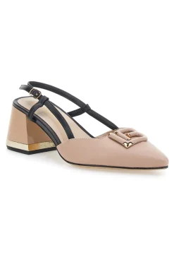 Décolleté Rosa e Nere Con Cinturino Slingback 8604-LAURA BIAGIOTTI Sale