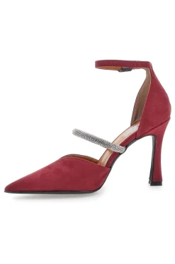 Décolleté rosse con cinturini e tacco a rocchetto 7092-PITTARELLO LOVE Outlet
