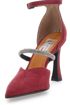 Décolleté rosse con cinturini e tacco a rocchetto 7092-PITTARELLO LOVE Outlet