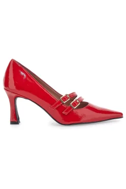 Décolleté Rosse Con Micro Cinturini 3695-PITTARELLO GLAM Sale
