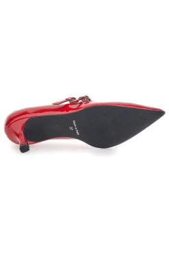 Décolleté rosse con tacco basso e doppia cinturina 3854R-PITTARELLO GLAM Online