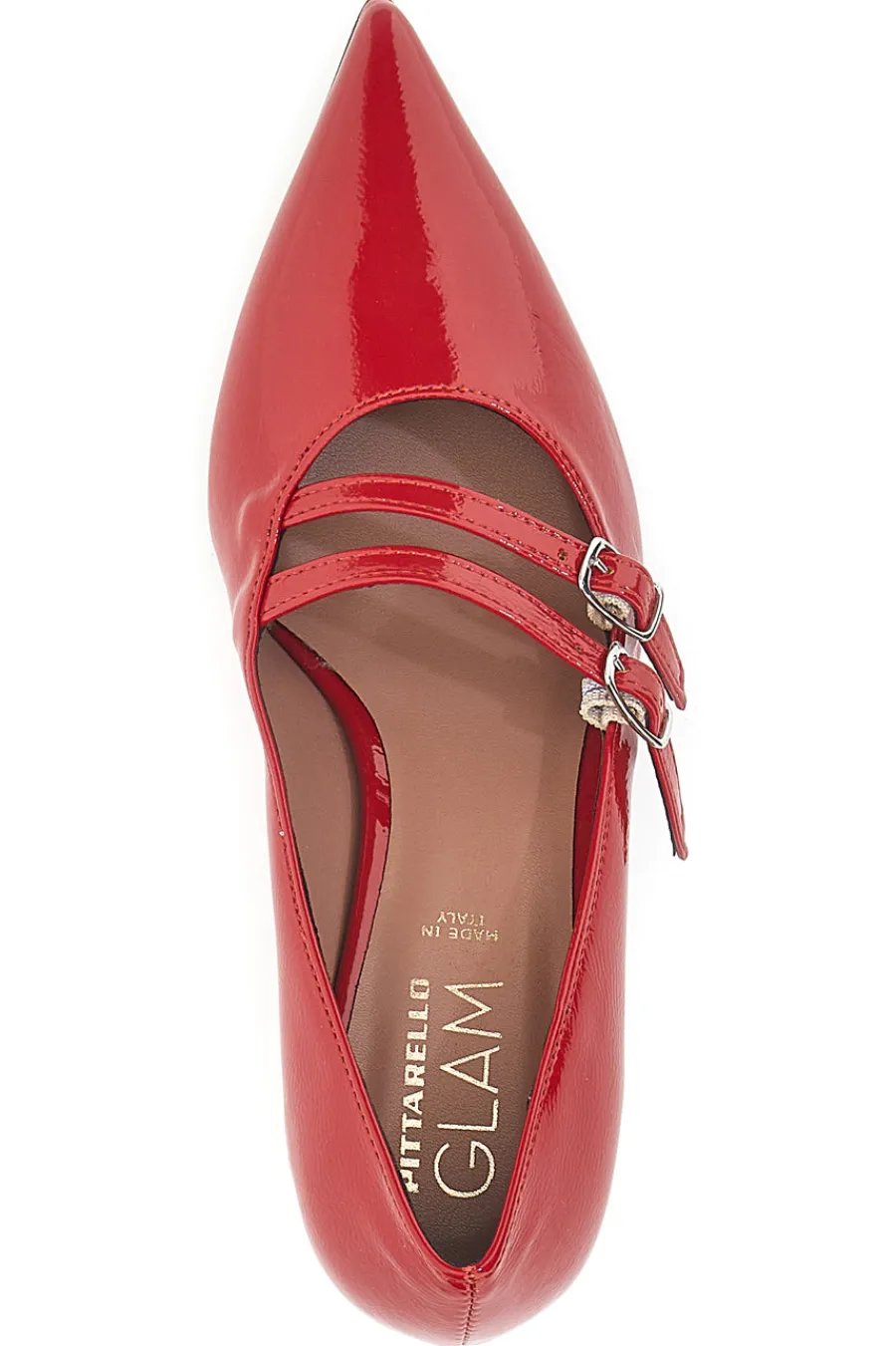 Décolleté rosse con tacco basso e doppia cinturina 3854R-PITTARELLO GLAM Online